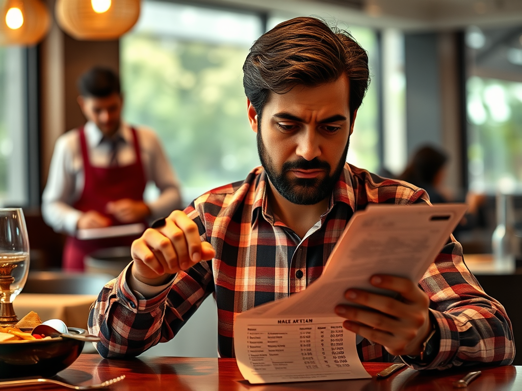 Restaurant bill showing GST charges with a warning about GST fraud and tax evasion.